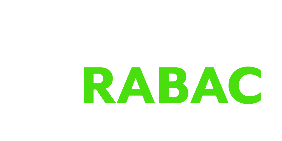 Weisses und grünes Logo von diving RABAC mit Schildkröte auf transparentem Hintergrund.